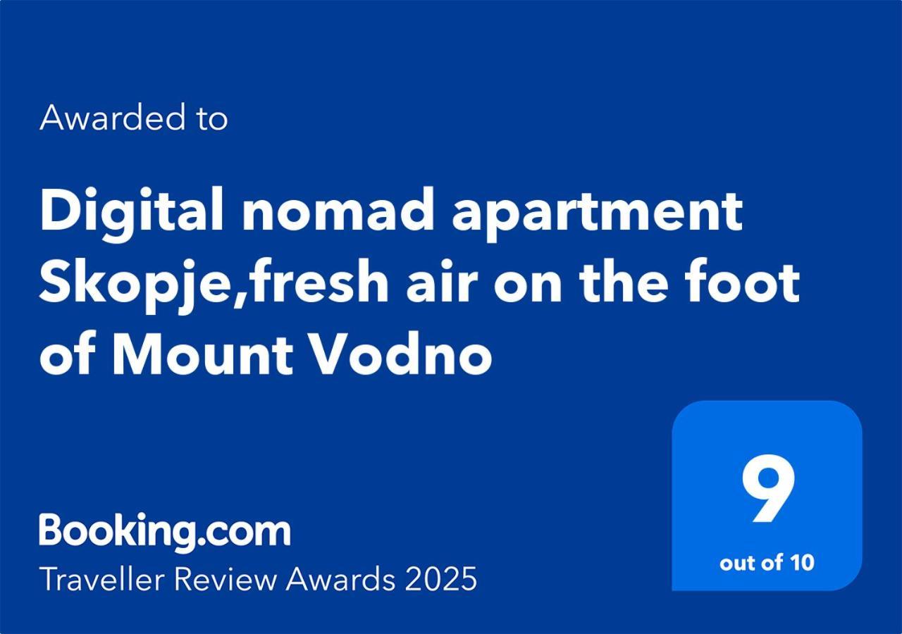 Digital Nomad Comfy Apartment,Foot Mountain Vodno And Millennium Cross,19 Min By Walk To Cener,Free Parking Skopje Exteriér fotografie